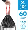 Hailo fodera per bidoni D nera 0060-001 con coulisse 10 Anteprima dell’immagine prodotto 2