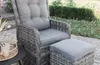 Verstellbarer Gartenstuhl Dublin | Aschgrau | Rattan | 2er Produktbild-Vorschau 2