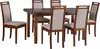 A dining table with six chairs. Voir les images du produit