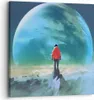 Bild auf Leinwand - Leinwandbild - Mann Planet - 30x30cm - Produktbild-Vorschau 1