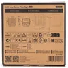 The back of a product box for an LED solar sensor floodlight. Produktbild-Vorschau