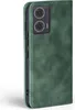 A green flip case for a smartphone is shown from the side. Produktbild-Vorschau
