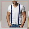 Elastische, breite, marineblaue, robuste Herren-Hosenträger Produktbild-Vorschau 6