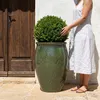 Provencelia Keramik Pflanzkübel Bacchus Grün, Ø36 x H52 cm, Produktbild-Vorschau 4
