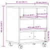 vidaXL Druckerständer mit Rollen Weiß 41x32x48 cm Produktbild-Vorschau 7