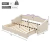Daybett 90x200 ausziehbar auf 180x200 cm Polsterbett Beige Produktbild-Vorschau 7