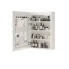 An open white medicine cabinet filled with various bathroom products. Náhľad obrázku produktu