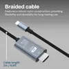 MMOBIEL USB-C zu HDMI Kabel 2 m -4K@60Hz Geflochtenes Produktbild-Vorschau 4