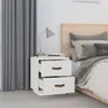 vidaXL Nachttisch Weiß 40x34x45 cm Massivholz Kiefer -  Produktbild-Vorschau 4