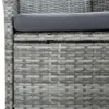 vidaXL Chaises de jardin 4 pcs. Poly rotin gris Voir les images du produit 5