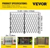 Collage of product specifications and lifestyle shots of a retractable security gate. Anteprima dell’immagine prodotto