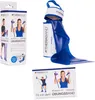 A collage of images showing a Theraband fitness band, its packaging, and an instructional leaflet. Voir les images du produit