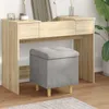 vidaXL Coffre de rangement en velours, gris clair, 40 x 40 Voir les images du produit 2