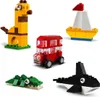 A collection of five different LEGO creations, including a giraffe, a double-decker bus, a sailboat, a crocodile, and an orca. Produktbild-Vorschau