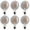 6 x LED Spiral Filament Ampoule G95 Globe 5W E27 verre fumé Voir les images du produit 1