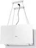 Hotte îlot 60cm recyclage air verre blanc Tactile LED App Voir les images du produit 2