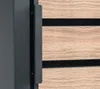 Kovový odpadkový kôš Westmann Lacina 3x240 L antracit/drevo Náhľad obrázku produktu 4