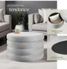 Tabouret ALTU XL rembourré avec rangement - Aspect velours Voir les images du produit 4