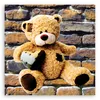 Leinwandbild Teddybär mit Herz für Kinder 30x30 Feeby Beige Produktbild-Vorschau 3