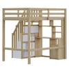 Lit superposé Merax 90x200 cm avec bureau et étagères, lit Voir les images du produit 7