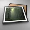Gerahmtes Poster - Schwarzer Rahmen - Wald Nebel Baum - Produktbild-Vorschau 3