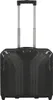 A black rolling suitcase with a telescoping handle. Produktbild-Vorschau