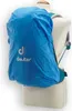 A blue Deuter rucksack is displayed on a mannequin. Produktbild-Vorschau