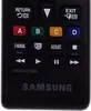 A close-up view of a black Samsung TV remote control. Produktbild-Vorschau