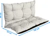 A beige cushion for a Hollywood swing, with dimensions indicated. Podgląd zdjęcia produktu