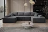 Ecksofa Couch U-Form mit Schlaffunktion, POSO-Stoff Produktbild-Vorschau 2