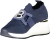 Blaue Damensportschuhe mit 6 cm Plateau & Kontrastdetails Produktbild-Vorschau 3