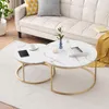 STILVORA Couchtisch 2er Set Satztisch Gold, Beistelltisch Produktbild-Vorschau 3