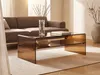 Couchtisch doppelt - Sicherheitsglas - Braun - STILEOS Produktbild-Vorschau 2