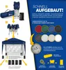 tillvex gazebo 3x3m blu - con 2 pannelli laterali Anteprima dell’immagine prodotto 5