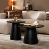 Bronx71 Couchtisch Set Ash rund Ø50 / 62 cm Eiche schwarz Produktbild-Vorschau 5