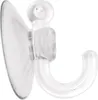 A clear, close-up studio shot of a single transparent suction cup hook against a white background. Produktbild-Vorschau