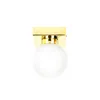 Badlampe Wand Decke in Gold Weiß Glas Kugel Schirm STAR Produktbild-Vorschau 2