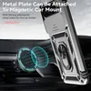 A phone case with a magnetic car mount attachment is shown in a car interior. Produktbild-Vorschau