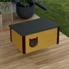 QLS Zateplený dřevěný domek pro kočky 73×52×38 cm se Náhled obrázku produktu 11
