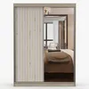 Armoire à portes coulissantes Armoire 150 cm Sonoma/blanc Voir les images du produit 3