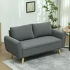HOMCOM Zweisitzer Sofa mit 2 Kissen Polstersofa mit 54cm Produktbild-Vorschau 2