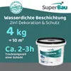Superbau Dachfarbe Grau 4kg, Sockelfarbe WASSERDICHT, Produktbild-Vorschau 6