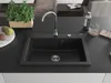 Mexen Elix lavello in granito 1 vasca 700 x 500 mm, nero, Anteprima dell’immagine prodotto 3