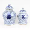 Fine Asianliving Chiński Wazon z Pokrywką Niebiesko Biała Podgląd zdjęcia produktu 5