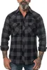 Herren checkered Flanell Hemd langarm 3X-Large Schwarz/Grau Produktbild-Vorschau 1
