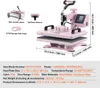 SucceBuy 12x15 palců 5 v 1 Heat Press - růžová. Pomocí Náhled obrázku produktu 7
