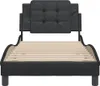 vidaXL Bettgestell ohne Matratze "Zadar" Schwarz 90x200 cm Produktbild-Vorschau 4
