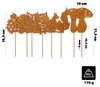 KADAX Gartenstecker aus Cortenstahl, 8er Set, Rostfiguren Produktbild-Vorschau 2