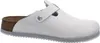 A single white BIRKENSTOCK Boston Super Grip Clog shown from the side on a white background. Produktbild-Vorschau