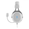 A white gaming headset with a microphone is shown against a white background. Produktbild-Vorschau